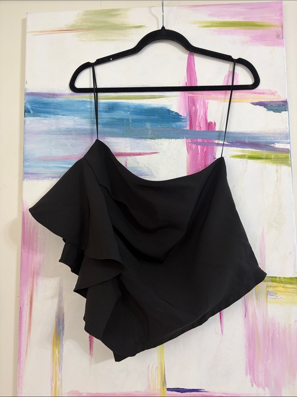 glam Black Satin Camisole